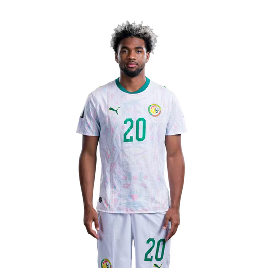Senegal National Football Team 2026 World Cup Jersey (Player Version/Match Version) — Forwards: No.18 Ismaila SARR, No.20 Ibrahim MBAYE / Devants: No.18 Ismaila SARR, No.20 Ibrahim MBAYE