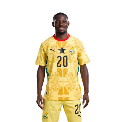 Ghana National Football Team 2026 World Cup Jersey (Player Version/Match Version) — Midfielders: No.11 Antoine SEMENYO, No.15 Elisha OWUSU,No.20 Augustine BOAKYE