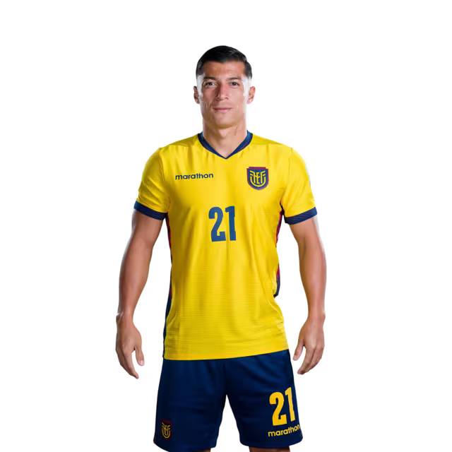 Ecuador National Football Team 2026 World Cup Jersey (Player Version/Match Issue) — Midfielders: No. 21 Alan Franco, No. 23 Moisés Caicedo/ Centrocampistas: N.° 21 Alan Franco, N.° 23 Moisés Caicedo