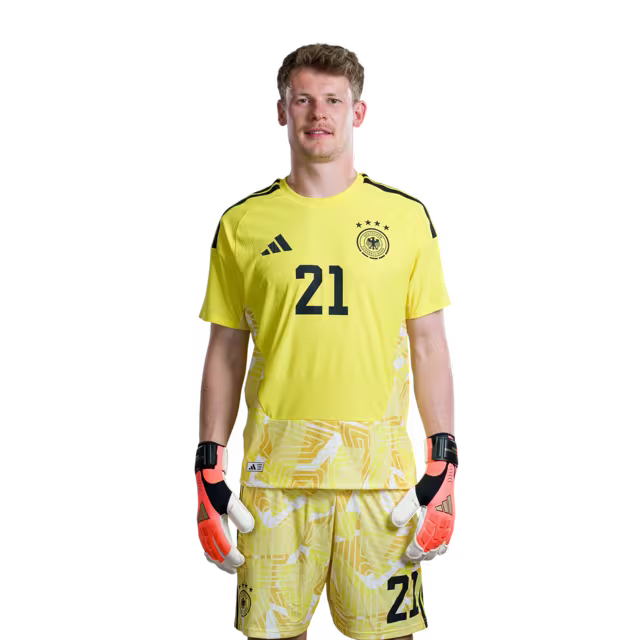 Trikot der deutschen Fußballnationalmannschaft 2026 für die Weltmeisterschaft (Spielerversion/Spielversion) – Torhüter: Nr. 1 Manuel NEUER, Nr. 12 Oliver Baumann, Nr. 21 Alexander NÜBEL