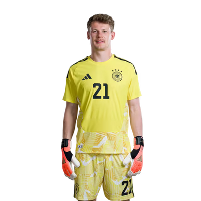 Trikot der deutschen Fußballnationalmannschaft 2026 für die Weltmeisterschaft (Spielerversion/Spielversion) – Torhüter: Nr. 1 Manuel NEUER, Nr. 12 Oliver Baumann, Nr. 21 Alexander NÜBEL