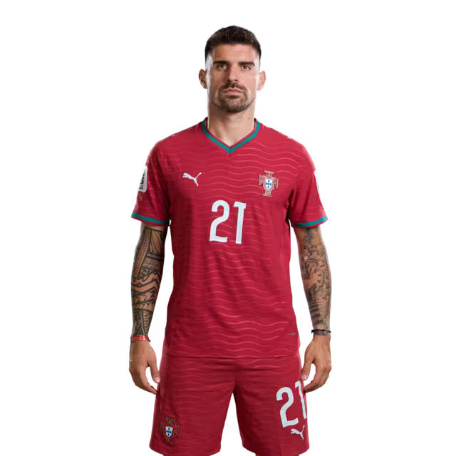 Portugal National Team 2026 World Cup Jersey (Player Version/Match Version) — Midfielders: No. 15 João Neves, No. 21 Rúben Neves, No. 23 Vitinha / Médios: Nº 15 JOAO NEVES, Nº 21 RUBEN NEVES, Nº 23 VITINHA
