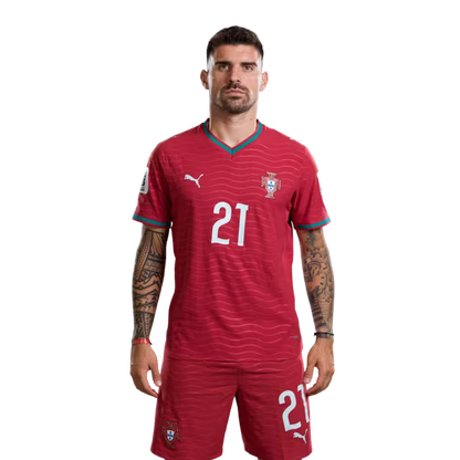 Portugal National Team 2026 World Cup Jersey (Player Version/Match Version) — Midfielders: No. 15 João Neves, No. 21 Rúben Neves, No. 23 Vitinha / Médios: Nº 15 JOAO NEVES, Nº 21 RUBEN NEVES, Nº 23 VITINHA