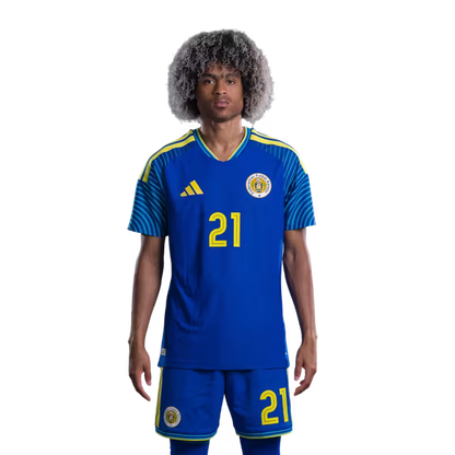 2026 World Cup Curaçao National Football Team Jersey (Player Version/Match Version) — Midfielders: No. 10 Leandro Bacuna, No. 15 Arjany Martha, No. 21 Tahith Chong, No. 22 Kevin Felida/ Jersey de Kopa Mundial 2026 Selection National di Futbòl Kòrsou
