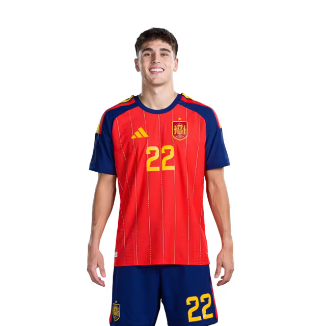 Spain National Team 2026 World Cup Jersey – Player/Match Version – Defenders: No. 22 Pau Cubarsí, No. 24 Marc Cucurella / Defensor No.22 Pau CUBARSI, No.24 Marc CUCURELLA