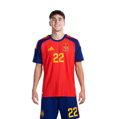 Spain National Team 2026 World Cup Jersey – Player/Match Version – Defenders: No. 22 Pau Cubarsí, No. 24 Marc Cucurella / Defensor No.22 Pau CUBARSI, No.24 Marc CUCURELLA