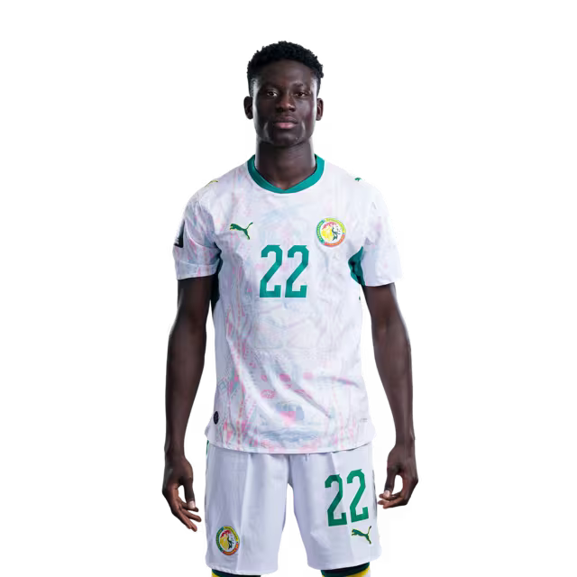 Senegal National Football Team 2026 World Cup Jersey (Player Version/Match Version) — Midfielders: No.17 Pape Matar SARR, No.21 Habib DIARRA,No.22 Bara Sapoko NDIAYE,No.26 Pape GUEYE / Equipe nationale de football sénégal