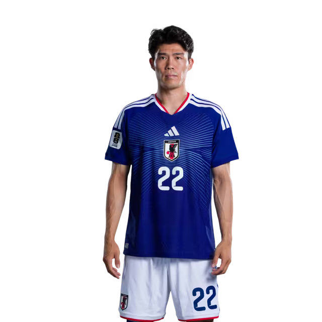 Japan National Football Team 2026 World Cup Jersey (Player Version/Match Kit) — Defenders: No. 21 Hiroki Ito, No. 22 Takehiro Tomiyasu, No. 25 Junya Suzuki/サッカー日本代表 2026年ワールドカップ用ユニフォーム（選手仕様／マッチモデル） — ディフェンダー：No.21 伊藤洋輝、No.22 冨安健洋、No.25 鈴木準弥