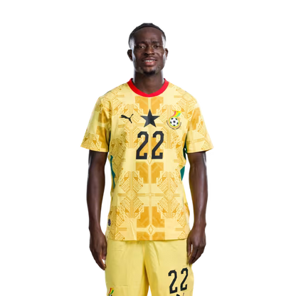 Ghana National Football Team 2026 World Cup Jersey (Player Version/Match Version) — Forwards: No.13 Christopher Bonsu BAAH, No.19 Inaki WILLIAMS,No.22 Kamaldeen SULEMANA