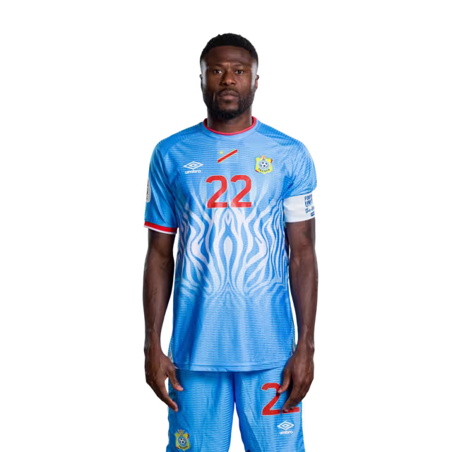Congo DR National Football Team 2026 World Cup Jersey (Player Version/Match Version) — Defenders: No.5 Dylan BATUBINSIKA, No. 12 Joris KAYEMBE, No.22 MChancel MBEMBA / Défenseurs : n°5 Dylan Batubinsika, n°5. 12 Joris, n°22 MAnnuler