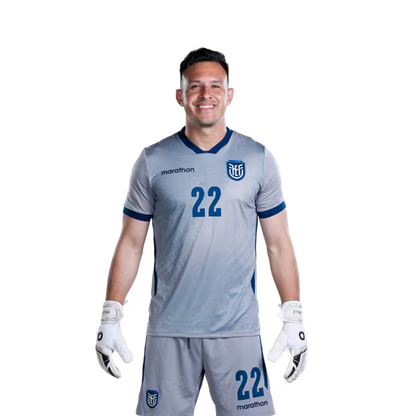Ecuador National Football Team 2026 World Cup Jersey (Player Version/Match Version) — Goalkeepers: No. 1 Hernán Galíndez, No. 12 Moisés Ramírez, No. 22 Gonzalo Valle./ Porteros: N.° 1 Hernán Galíndez, N.° 12 Moisés Ramírez, N.° 22 Gonzalo Valle