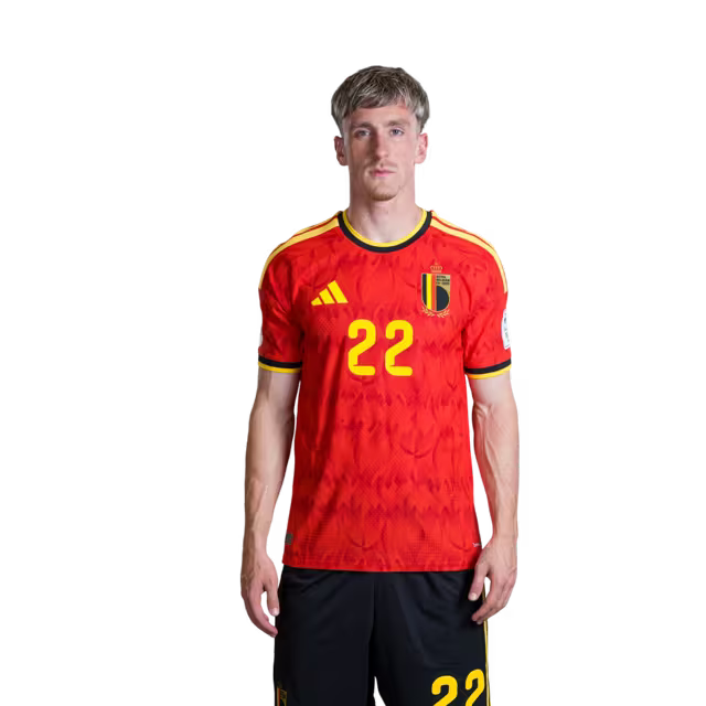Belgium National Football Team – 2026 World Cup Jersey (Player Version/Match Issue) – Midfielders: No. 19 Diego Moreira, No. 20 Hans Vanaken, No. 22 Alexis Saelemaekers/ Middenvelders: nr. 19 Diego MOREIRA, nr. 20 Hans VANAKEN, nr. 22 Alexis SAELEMAEKERS