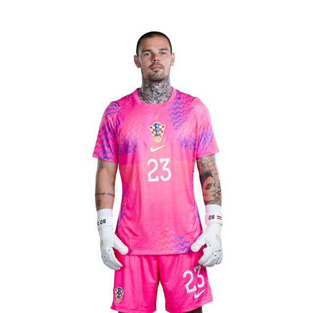 Croatia National Team 2026 World Cup Jersey (Player Version/Match Version) — Goalkeepers: No. 1 Dominik Livaković, No. 12 Ivor Pandur, No. 23 Dominik Kotarski / Vratari: Br. 1 Dominik LIVAKOVIC, Br. 12 Ivor PANDUR, Br. 23 Dominik KOTARSKI