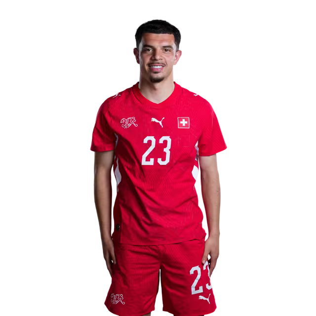Switzerland National Team 2026 Jersey (Player Version) — Forwards: No. 17 Ruben Vargas, No. 19 Noah Okafor, No. 23 Zeki Amdouni, No. 26 Cedric Itten/ Stürmer: Nr. 17 Ruben Vargas, Nr. 19 Noah Okafor, Nr. 23 Zeki Amdouni, Nr. 26 Cedric Itten