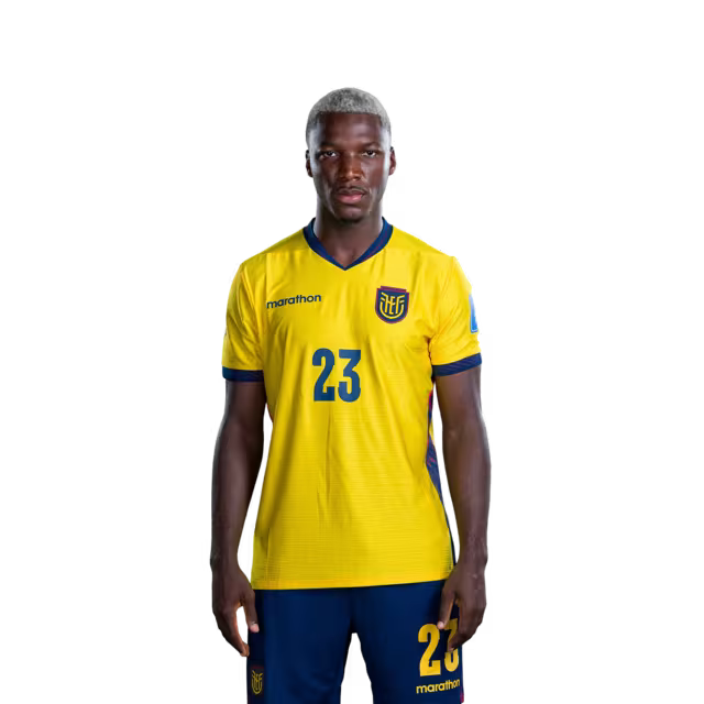 Ecuador National Football Team 2026 World Cup Jersey (Player Version/Match Issue) — Midfielders: No. 21 Alan Franco, No. 23 Moisés Caicedo/ Centrocampistas: N.° 21 Alan Franco, N.° 23 Moisés Caicedo