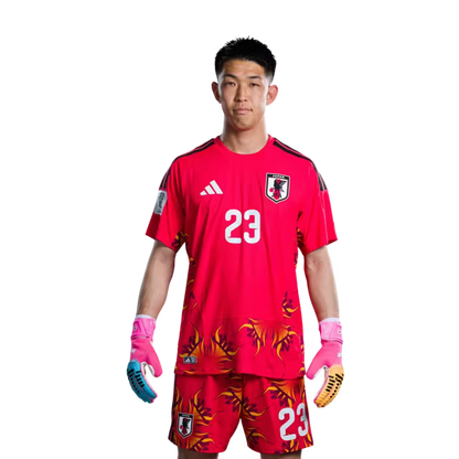 Japan National Football Team 2026 World Cup Jersey (Player Version/Match Kit) — Goalkeepers: No. 1 Zion Suzuki, No. 12 Keisuke Osako, No. 23 Tomoki Hayakawa/サッカー日本代表 2026年ワールドカップ用ユニフォーム（選手仕様／マッチモデル） — ゴールキーパー：No.1 鈴木彩艶、No.12 大迫敬介、No.23 早川友基
