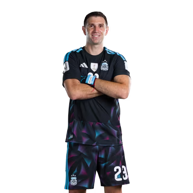 Argentina National Football Team 2026 World Cup Jersey (Player Version/Match Version) — Goalkeepers: No.1 Juan MUSSO, No.12 Geronimo RULLI, No.23 Emiliano MARTINEZ / Porteros: No.1 Juan MUSSO, No.12 Gerónimo RULLI, No.23 Emiliano MARTINEZ