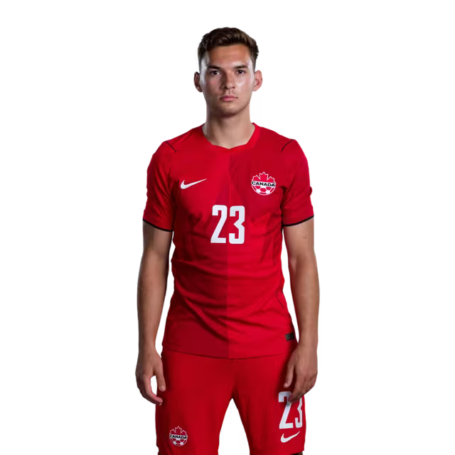 Canada National Soccer Team 2026 FIFA World Cup Jerseys (Player Version and Match Version) – Defenders: #19 Alphonso DAVIES, #22 Richie LARYEA, #23 Niko SIGUR