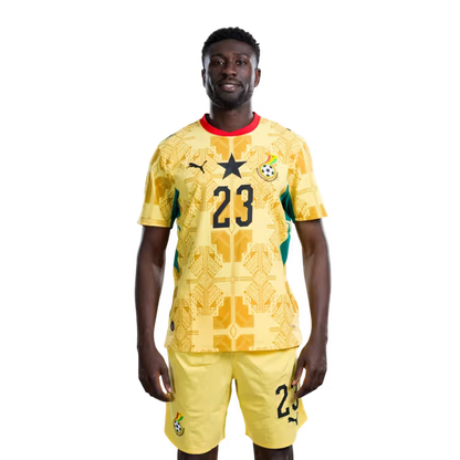 Ghana National Football Team 2026 World Cup Jersey (Player Version/Match Version) — Defenders: No.21 Kojo Peprah OPPONG, No.23 Derrick LUCKASSEN,No.26 Marvin SENAYA