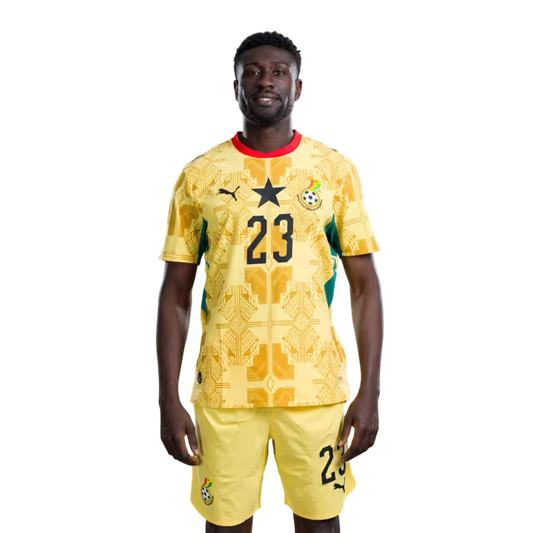Ghana National Football Team 2026 World Cup Jersey (Player Version/Match Version) — Defenders: No.21 Kojo Peprah OPPONG, No.23 Derrick LUCKASSEN,No.26 Marvin SENAYA