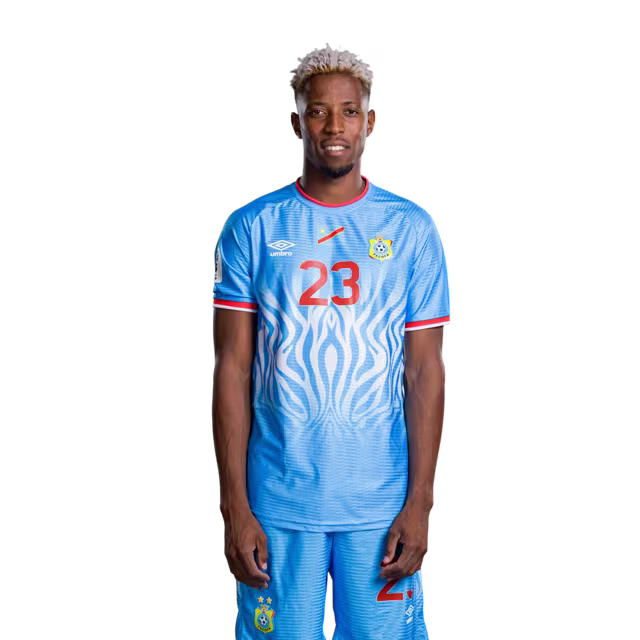 Congo DR National Football Team 2026 World Cup Jersey (Player Version/Match Version) — Forwards: No.17 Cedric BAKAMBU, No.19 Fiston MAYELE, No.20 Yoane WISSA, No. 23 Simon BANZA / République démocratique du Congo