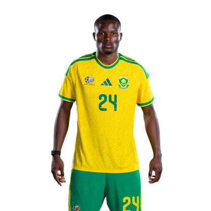 South Africa National Football Team 2026 World Cup Jersey (Player Version/Match Version) — Defenders: No.20 Khuliso MUDAU, No.21 Ime OKON,No.24 Olwethu MAKHANYA, No.26 Bradley Cross