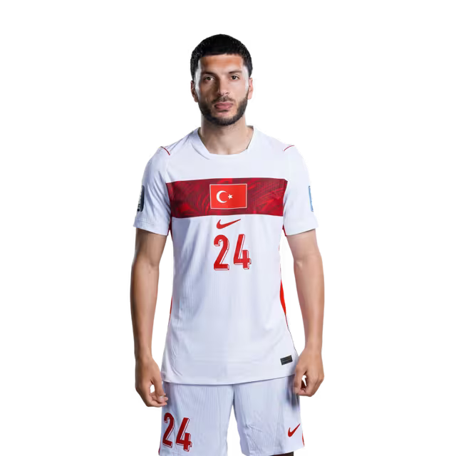 Türkiye 2026 Dünya Kupası Forması - Oyuncu Versiyonu - Forvetler: No. 21 Barış Alper YILMAZ, No. 24 Oğuz AYDIN, No. 26 Can UZUN