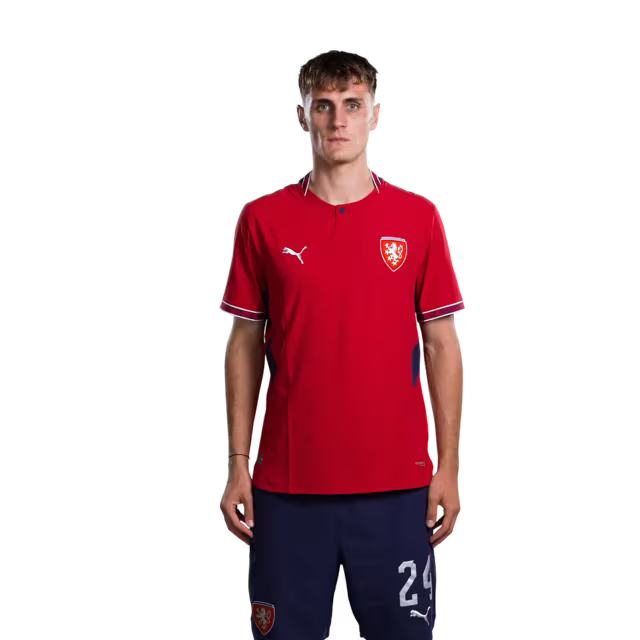 Czech Republic National Team 2026 World Cup Jersey (Player/Match Version) — Midfielders: No. 18 Michal Sadílek, No. 22 Tomáš Souček, No. 24 Alexandr Sojka, No. 25 Hugo Sochůrek/ Dres české fotbalové reprezentace pro mistrovství světa