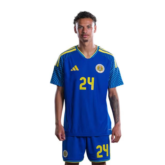2026 World Cup Curaçao National Football Team Jersey (Player/Match Version) — Defenders: No. 23 Riechedly Bazoer, No. 24 Deveron Fonville/Defensornan: No. 23 Riechedly Bazoer, No. 24 Deveron Fonville