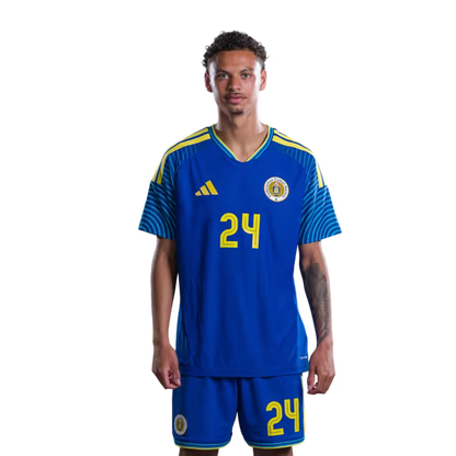 2026 World Cup Curaçao National Football Team Jersey (Player/Match Version) — Defenders: No. 23 Riechedly Bazoer, No. 24 Deveron Fonville/Defensornan: No. 23 Riechedly Bazoer, No. 24 Deveron Fonville
