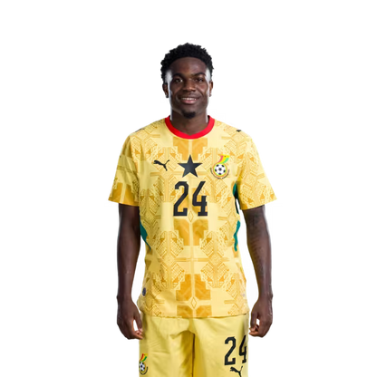 Ghana National Football Team 2026 World Cup Jersey (Player Version/Match Version) — Forwards: No.24 Ernest NUAMAH, No.25 Prince ADU