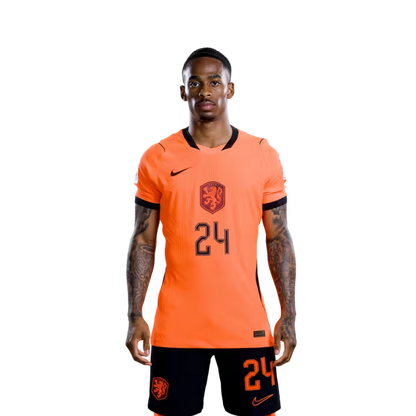 Netherlands National Team 2026 World Cup Jersey (Player/Match Version) — Forwards: No. 17 Noa Lang, No. 18 Donyell Malen, No. 19 Brian Brobbey, No. 24 Crysencio Summerville / Nederlands elftal WK-shirt