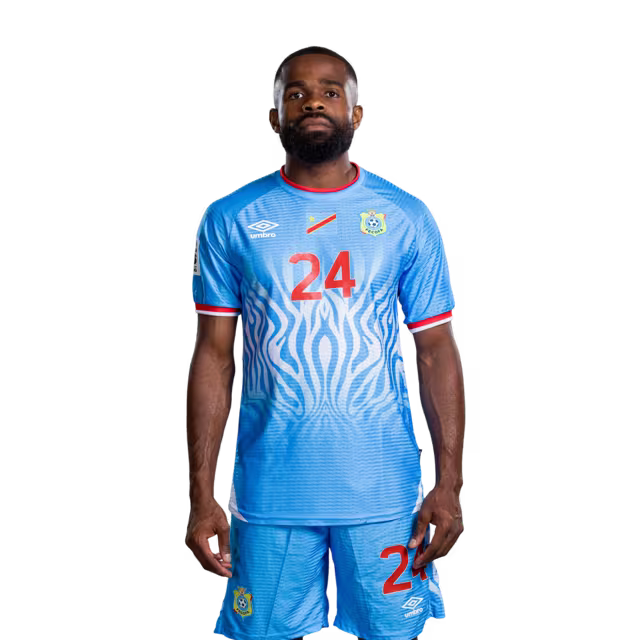 Congo DR National Football Team 2026 World Cup Jersey (Player Version/Match Version) — Defenders: No.24 Gedeon KALULU, No. 26 Arthur MASUAKU / Défenseurs : N°24 Gedeon KALULU, N°26 Arthur MASUAKU
