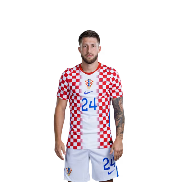 Croatia National Team 2026 World Cup Jersey (Player Version/Match Issue) — Forwards: No. 20 Igor Matanović, No. 24 Marco Pašalić, No. 26 Petar Musa / Napadači: Br. 20 Igor MATANOVIĆ, Br. 24 Marco PASALIĆ, Br. 26 Petar Musa