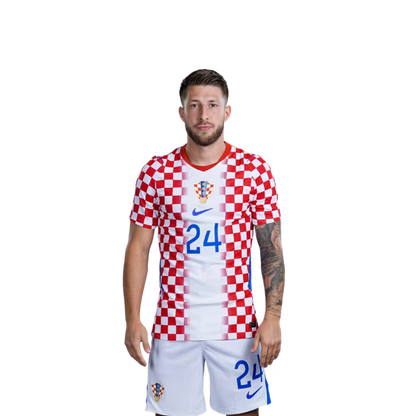 Croatia National Team 2026 World Cup Jersey (Player Version/Match Issue) — Forwards: No. 20 Igor Matanović, No. 24 Marco Pašalić, No. 26 Petar Musa / Napadači: Br. 20 Igor MATANOVIĆ, Br. 24 Marco PASALIĆ, Br. 26 Petar Musa