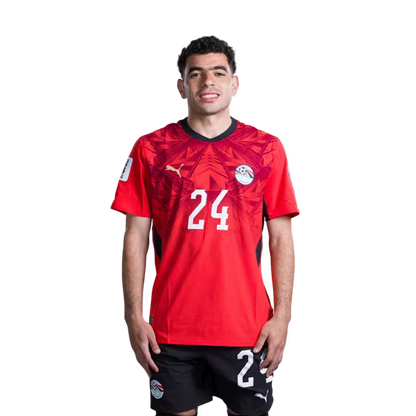 Egypt National Football Team 2026 World Cup Jersey (Player/Match Version) — Defenders: No. 15 Karim Hafez, No. 24 Tarek Alaa/ المدافعون: رقم 15 كريم حافظ، رقم 24 طارق علاء