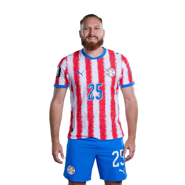 Paraguay National Football Team 2026 World Cup Jerseys (Player/Match Version) — Forwards: No. 19 Julio Enciso, No. 21 Gabriel Ávalos, No. 25 Isidro Pitta / Delantero: No 19 Julio ENCISO, No 21 Gabriel AVALOS,No. 25 Isidro PITTA rehegua