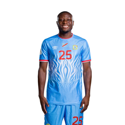 Congo DR National Football Team 2026 World Cup Jersey (Player Version/Match Version) — Midfielders: No.18 Charles PICKEL, No.25 Edo Kayembe / Milieu de terrain : N°18 Charles PICKEL, N°25 Edo Kayembe