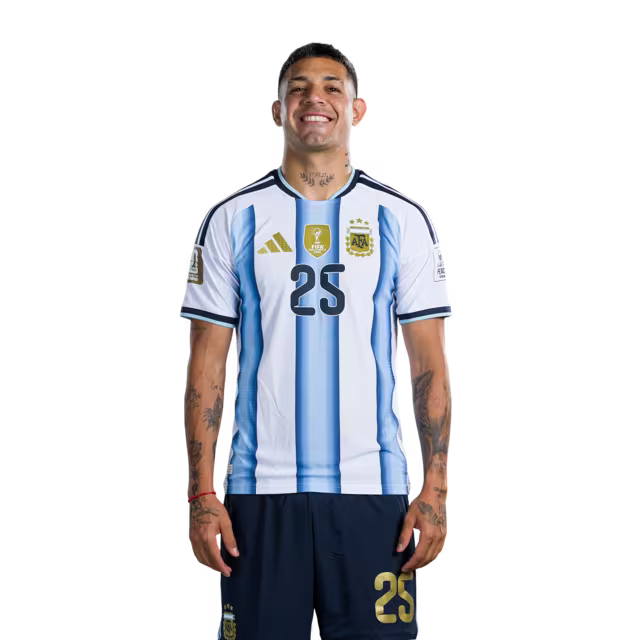 Argentina National Football Team 2026 World Cup Jersey (Player Version/Match Version) — Defenders: No.25 Facundo MEDINA, No.26 Nahuel MOLINA / Defensores: No.25 Facundo MEDINA, No.26 Nahuel MOLINA