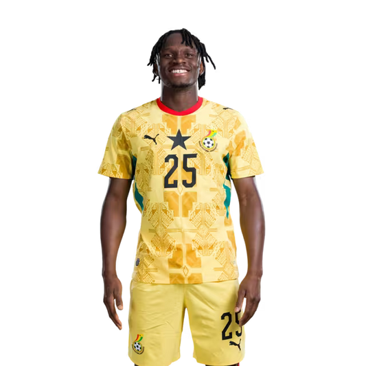 Ghana National Football Team 2026 World Cup Jersey (Player Version/Match Version) — Forwards: No.24 Ernest NUAMAH, No.25 Prince ADU