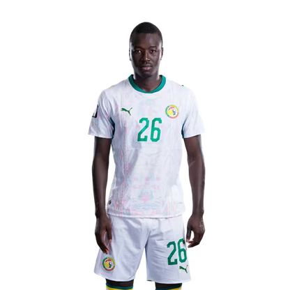Senegal National Football Team 2026 World Cup Jersey (Player Version/Match Version) — Midfielders: No.17 Pape Matar SARR, No.21 Habib DIARRA,No.22 Bara Sapoko NDIAYE,No.26 Pape GUEYE / Equipe nationale de football sénégal