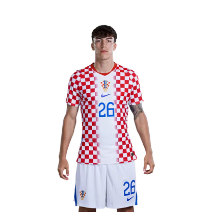 Croatia National Team 2026 World Cup Jersey (Player Version/Match Issue) — Forwards: No. 20 Igor Matanović, No. 24 Marco Pašalić, No. 26 Petar Musa / Napadači: Br. 20 Igor MATANOVIĆ, Br. 24 Marco PASALIĆ, Br. 26 Petar Musa