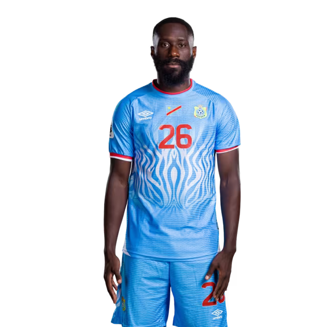 Congo DR National Football Team 2026 World Cup Jersey (Player Version/Match Version) — Defenders: No.24 Gedeon KALULU, No. 26 Arthur MASUAKU / Défenseurs : N°24 Gedeon KALULU, N°26 Arthur MASUAKU