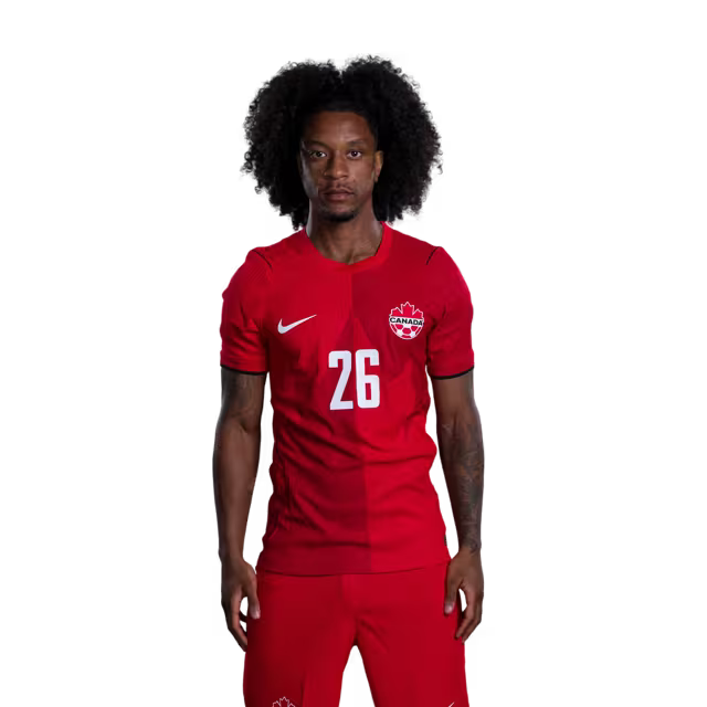 Canada National Soccer Team 2026 FIFA World Cup Jerseys (Player Version and Match Version) – Forwards: #17 Tajon BUCHANAN, #20 Ali AHMED, #24 Promise DAVID, #26 Jayden Nelson