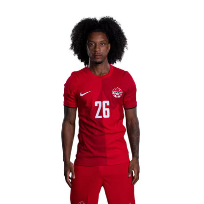 Canada National Soccer Team 2026 FIFA World Cup Jerseys (Player Version and Match Version) – Forwards: #17 Tajon BUCHANAN, #20 Ali AHMED, #24 Promise DAVID, #26 Jayden Nelson