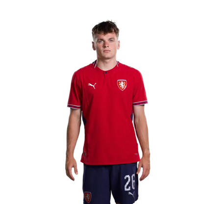 Czech Republic National Football Team 2026 World Cup Jersey (Player/Match Version) — Forwards: No. 13 Mojmír Chytil, No. 15 Pavel Šulc, No. 19 Tomáš Chorý, No. 26 Denis Višinský/ Dres české fotbalové reprezentace pro mistrovství světa