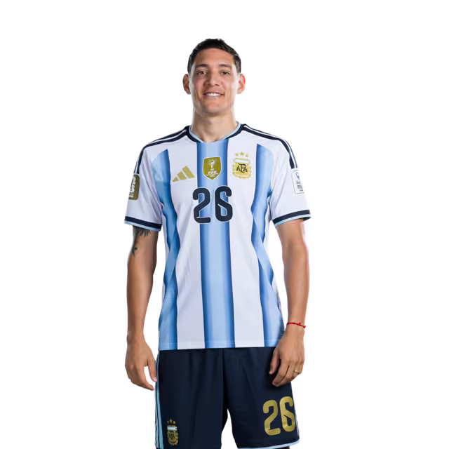 Argentina National Football Team 2026 World Cup Jersey (Player Version/Match Version) — Defenders: No.25 Facundo MEDINA, No.26 Nahuel MOLINA / Defensores: No.25 Facundo MEDINA, No.26 Nahuel MOLINA