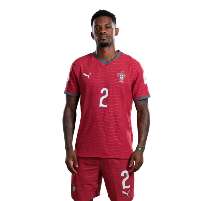 Portugal National Team 2026 World Cup Jersey (Player Version/Match Version) — Defenders: No. 2 Nélson Semedo, No. 3 Rúben Dias, No. 4 Tomás Araújo / Defesas: Nº2 NELSON SEMEDO, Nº3 RUBEN DIAS, Nº4 TOMAS ARAUJO