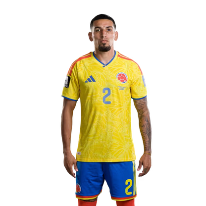 Colombia National Team 2026 World Cup Jersey (Player Version/Match Version) — Defenders: No. 2 Daniel Muñoz, No. 3 Jhon Lucumí, No. 4 Santiago Arias./Defensas: N.º 2 Daniel Muñoz, N.º 3 Jhon Lucumí, N.º 4 Santiago Arias.
