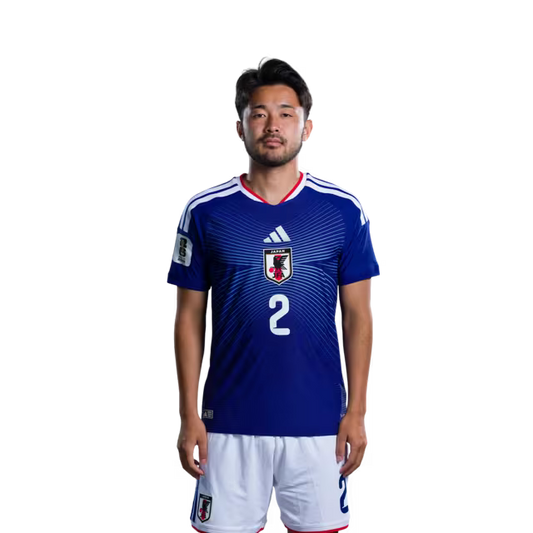 Japan National Football Team 2026 World Cup Jersey (Player/Match Version) — Defenders: No. 2 Yukinari Sugawara, No. 3 Shogo Taniguchi, No. 4 Ko Itakura/2026年ワールドカップ日本代表 ユニフォーム（選手バージョン／試合バージョン） DF：No.2 菅原幸成選手、No.3 谷口彰悟選手、No.4 板倉洸選手